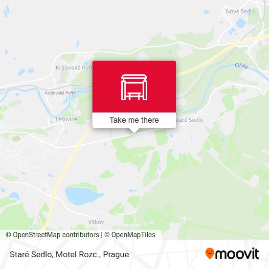 Staré Sedlo, Motel Rozc. map