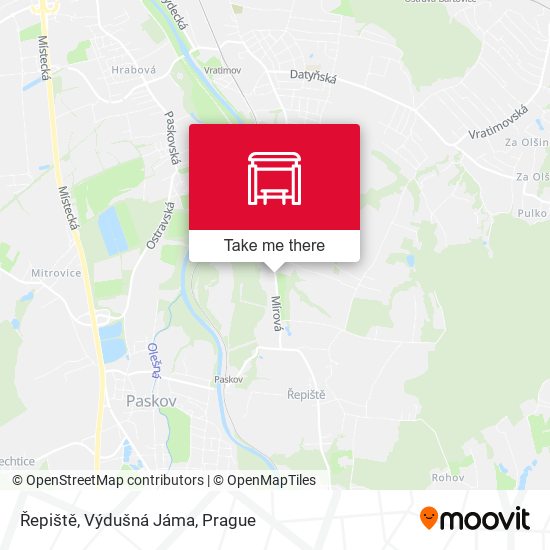 Řepiště, Výdušná Jáma map