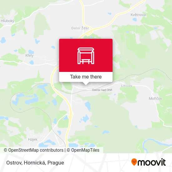 Карта Ostrov, Hornická