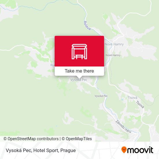 Карта Vysoká Pec, Hotel Sport