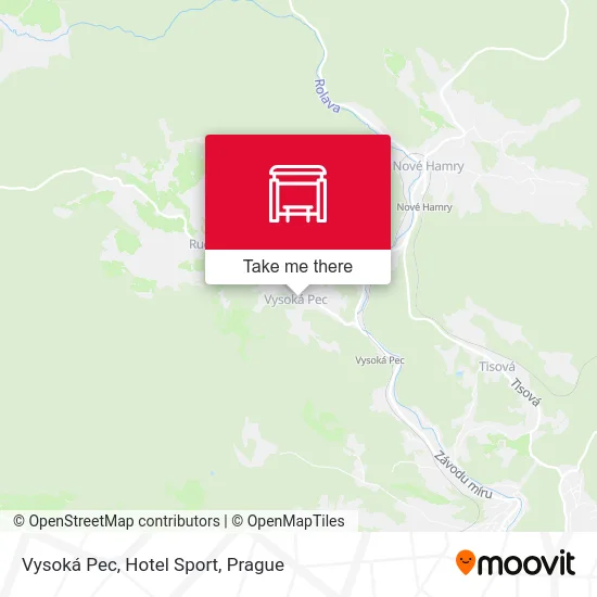 Карта Vysoká Pec, Hotel Sport