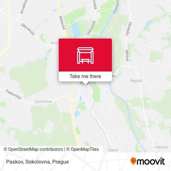 Карта Paskov, Sokolovna