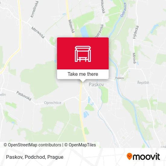Paskov, Podchod map