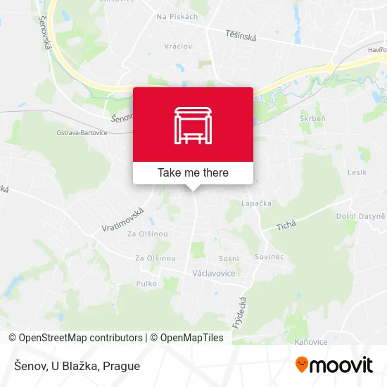 Карта Šenov, U Blažka