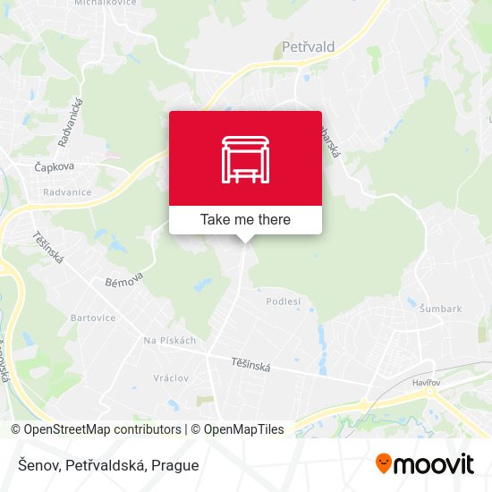 Šenov, Petřvaldská map