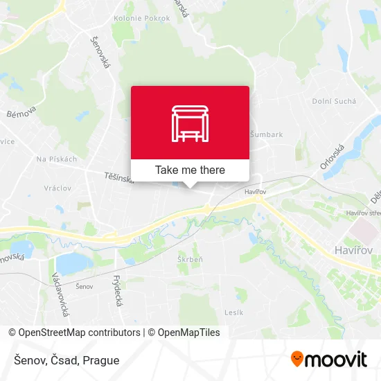 Карта Šenov, Čsad