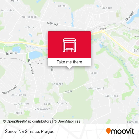 Карта Šenov, Na Šimšce