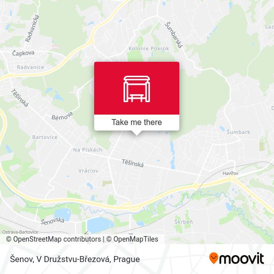 Šenov, V Družstvu-Březová map