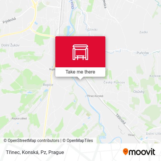 Třinec, Konská, Pz map
