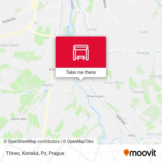 Třinec, Konská, Pz map
