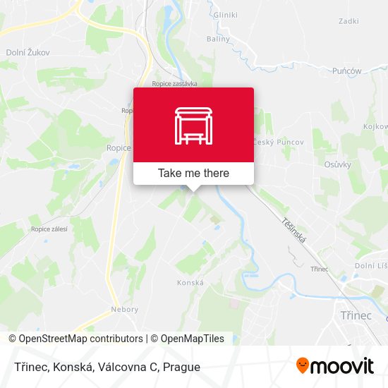 Карта Třinec, Konská, Válcovna C