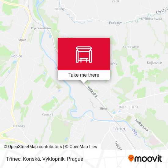 Třinec, Konská, Výklopník map