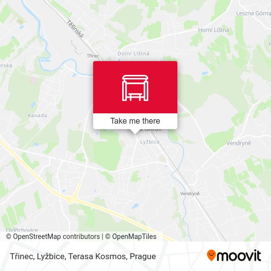Třinec, Lyžbice, Terasa Kosmos map