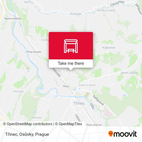 Třinec, Osůvky map