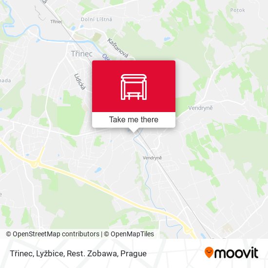 Třinec, Lyžbice, Rest. Zobawa map