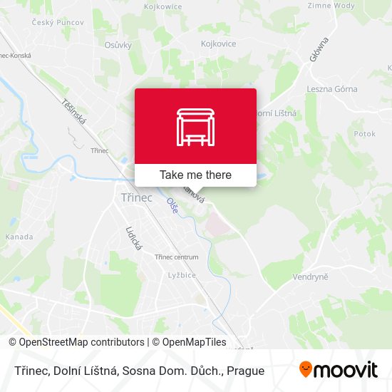 Třinec, Dolní Líštná, Sosna Dom. Důch. map