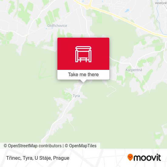 Třinec, Tyra, U Stáje map