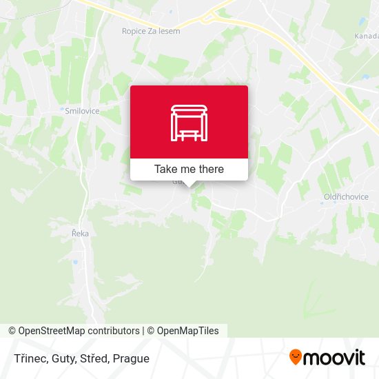 Třinec, Guty, Střed map
