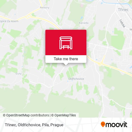 Třinec, Oldřichovice, Pila map