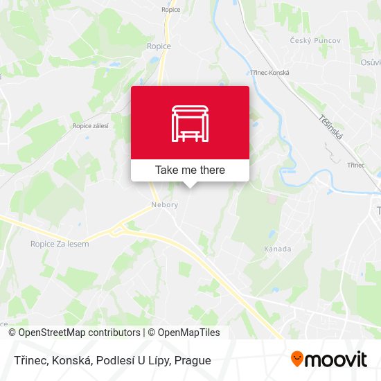 Třinec, Konská, Podlesí U Lípy map