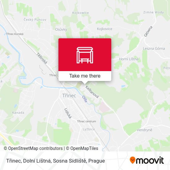 Třinec, Dolní Líštná, Sosna Sídliště map
