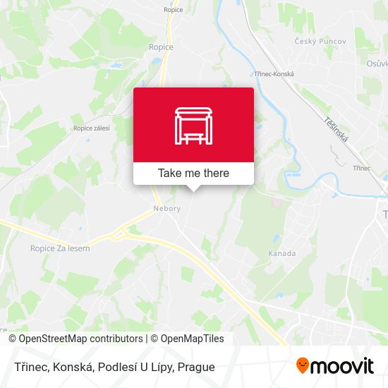 Třinec, Konská, Podlesí U Lípy map