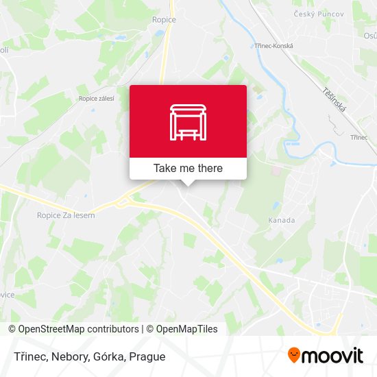 Třinec, Nebory, Górka map