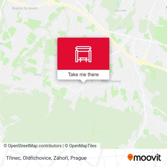 Třinec, Oldřichovice, Záhoří map