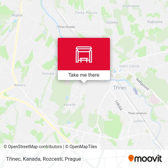 Třinec, Kanada, Rozcestí map