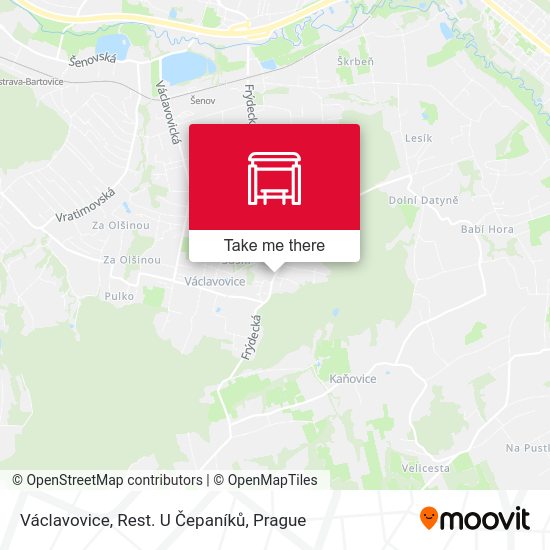 Václavovice, Rest. U Čepaníků map