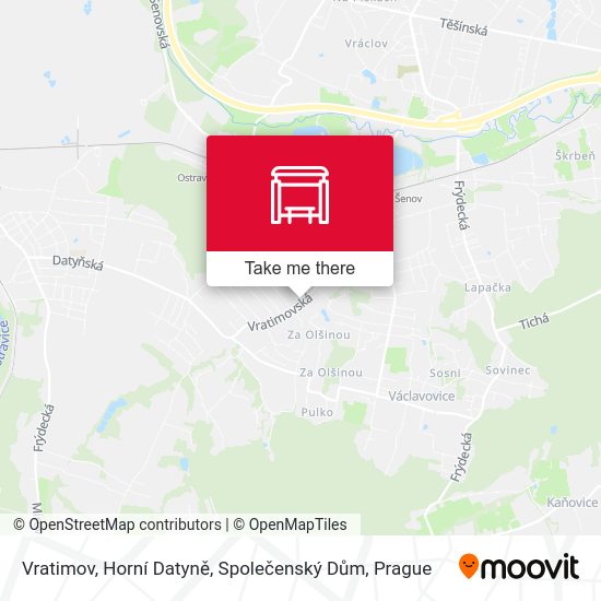 Vratimov, Horní Datyně, Společenský Dům map