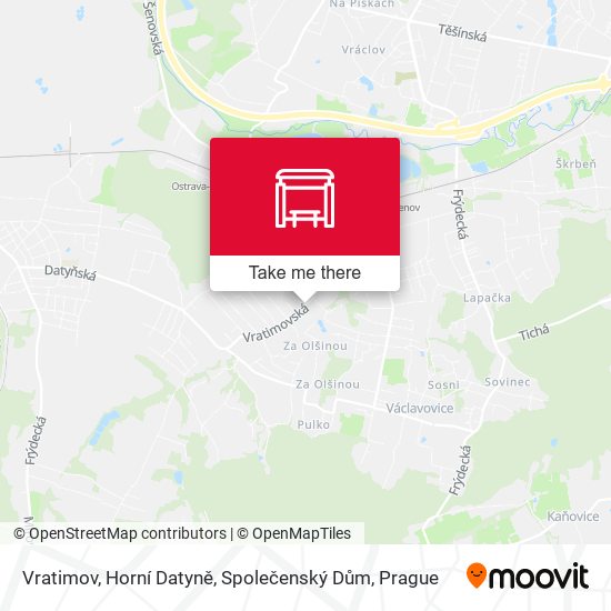 Vratimov, Horní Datyně, Společenský Dům map