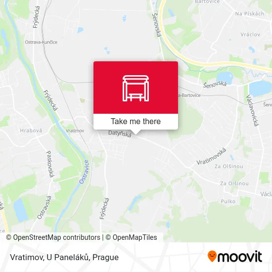 Карта Vratimov, U Paneláků