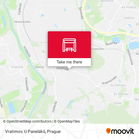 Карта Vratimov, U Paneláků