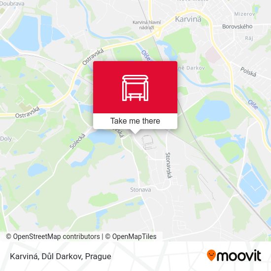 Karviná, Důl Darkov map