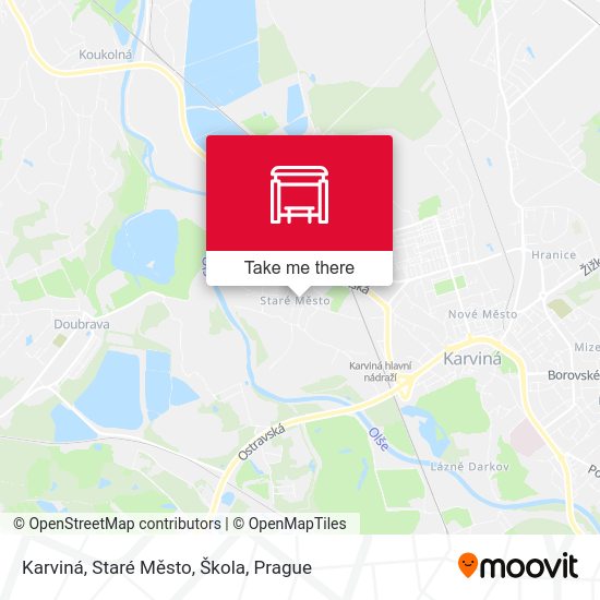Karviná, Staré Město, Škola map