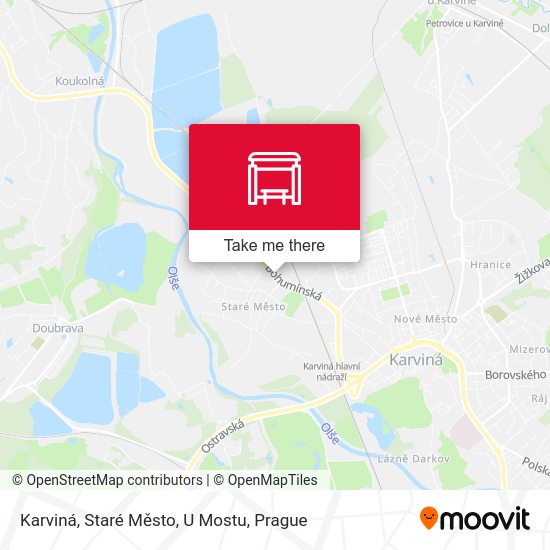 Karviná, Staré Město, U Mostu map