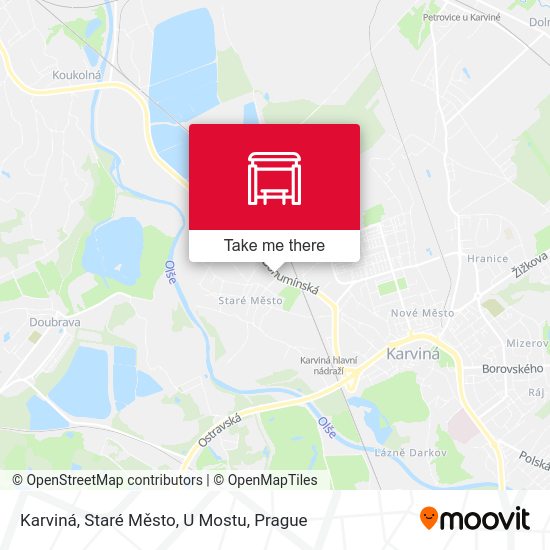 Karviná, Staré Město, U Mostu map
