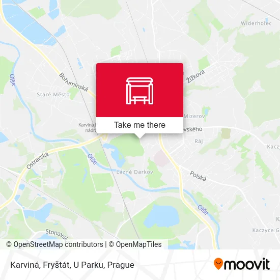Карта Karviná, Fryštát, U Parku