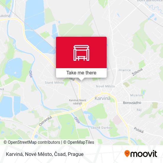 Karviná, Nové Město, Čsad map