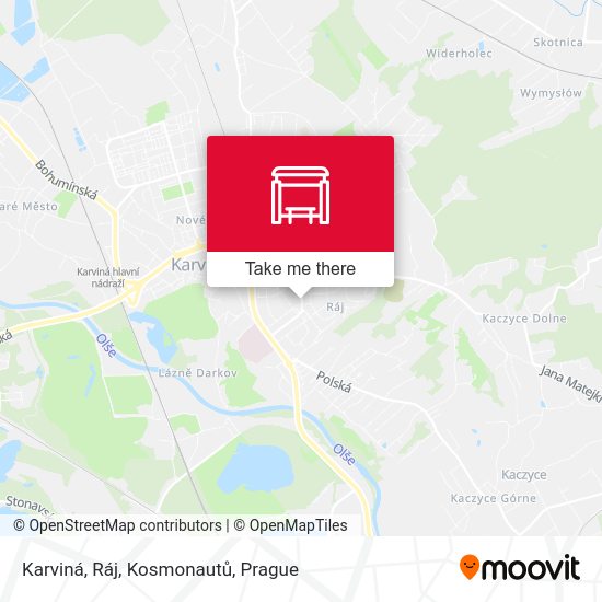 Karviná, Ráj, Kosmonautů map