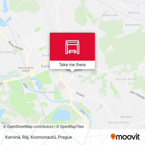 Karviná, Ráj, Kosmonautů map