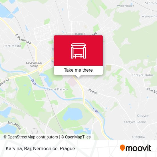 Karviná, Ráj, Nemocnice map
