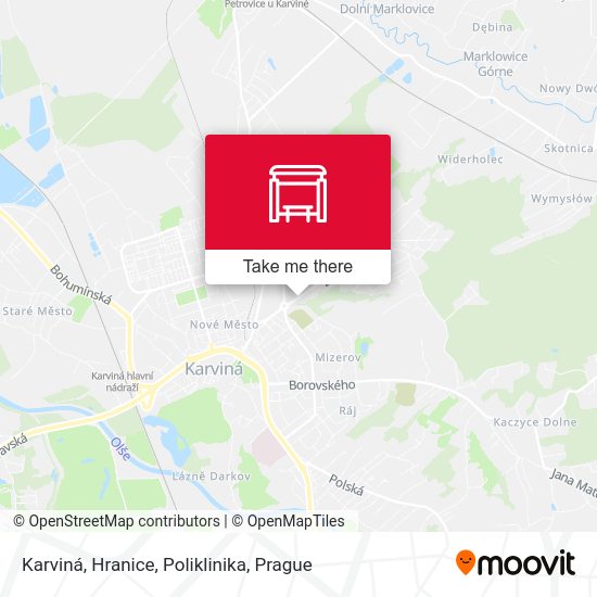 Karviná, Hranice, Poliklinika map