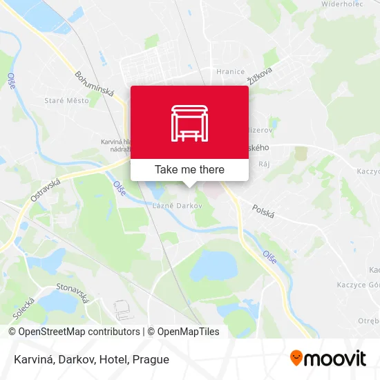 Карта Karviná, Darkov, Hotel