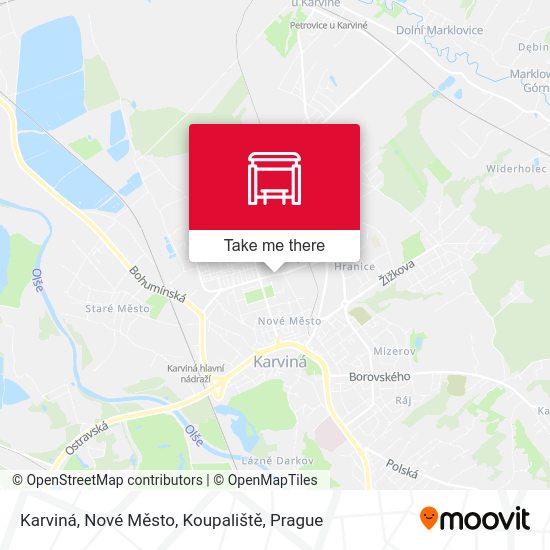 Karviná, Nové Město, Koupaliště map