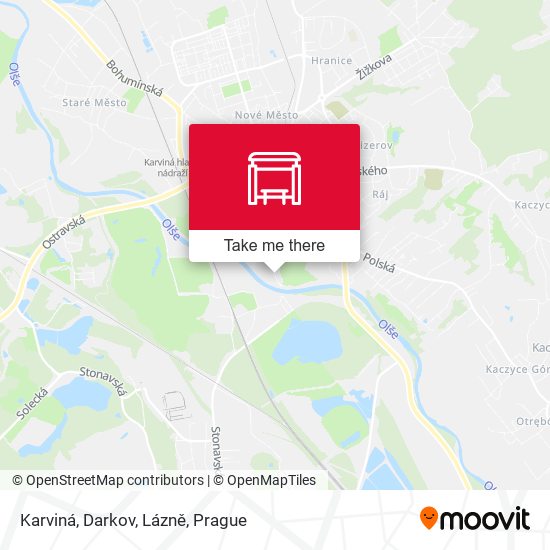 Karviná, Darkov, Lázně map