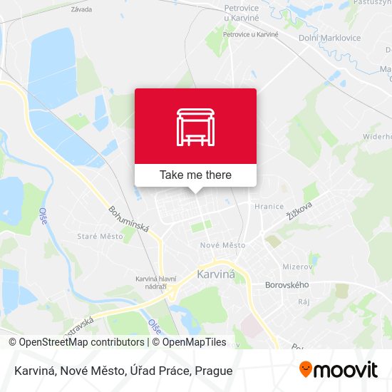 Karviná, Nové Město, Úřad Práce map