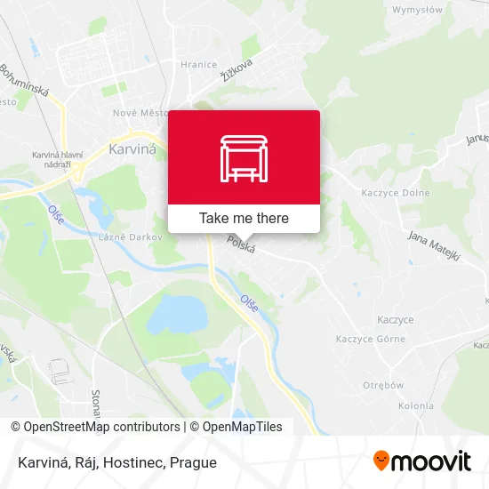 Карта Karviná, Ráj, Hostinec
