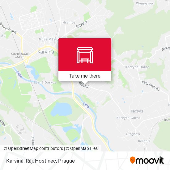 Карта Karviná, Ráj, Hostinec
